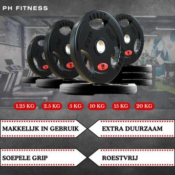 PHF Halterschijven 50 mm | Tri Handle Plates Voordeelsets, Verzenden, Nieuw, Benen, Halterschijven