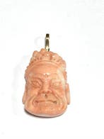Koraal - 14 karaat - Roségoud - Hanger, Antiek en Kunst