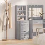 vidaXL Highboard met lade Grijs sonoma 40 x 41 x 135 cm, Huis en Inrichting, Kasten | Buffetkasten, Minder dan 50 cm, Verzenden