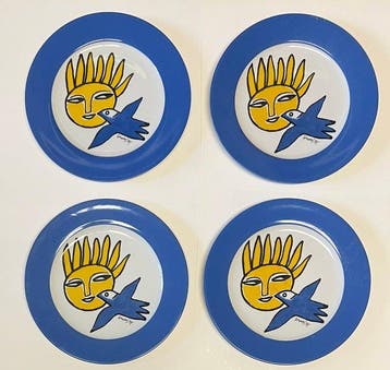 Porcelaine de Limoges - Corneille (1922-2010) - Snijwerk,