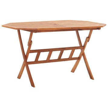 vidaXL Tuintafel inklapbaar 135x85x75 cm massief acaciahout, Tuin en Terras, Tuintafels, Verzenden, Nieuw, Hout