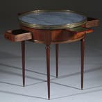Bouillotte tafel met twee laden en twee tirettes ca 1910 bro, Antiek en Kunst, Ophalen of Verzenden