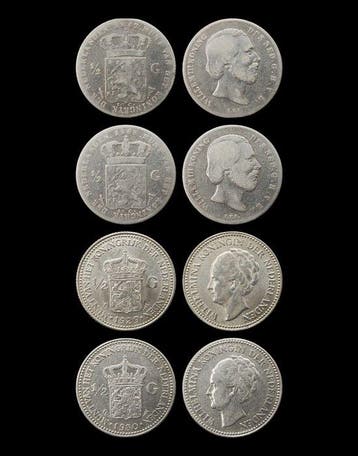 Nederland. Wlliem III & Wilhelmina. 1/2 Gulden 1862, 1868 -, Postzegels en Munten, Munten | Nederland