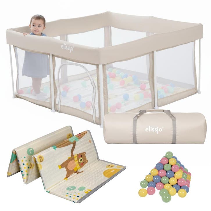 Elissio®  Grondbox Baby Inklapbare Speelbox  Babybox, Kinderen en Baby's, Babywiegjes en Ledikanten, Overige typen, Nieuw, Ophalen of Verzenden