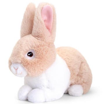 Keel Toys konijn knuffel - pluche - beige - zittend - 18 cm, Verzenden, Nieuw