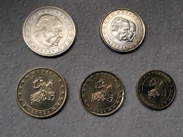 Monaco. Series 10 Cent - 2 Euro 2002 (5 coins) (Zonder