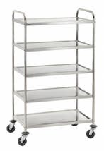 Bartscher Serveerwagen | 5  Bladen | RVS | 154 x 92 x 60cm, Verzenden, Nieuw in verpakking