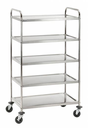 Bartscher Serveerwagen | 5  Bladen | RVS | 154 x 92 x 60cm, Verzenden, Nieuw in verpakking
