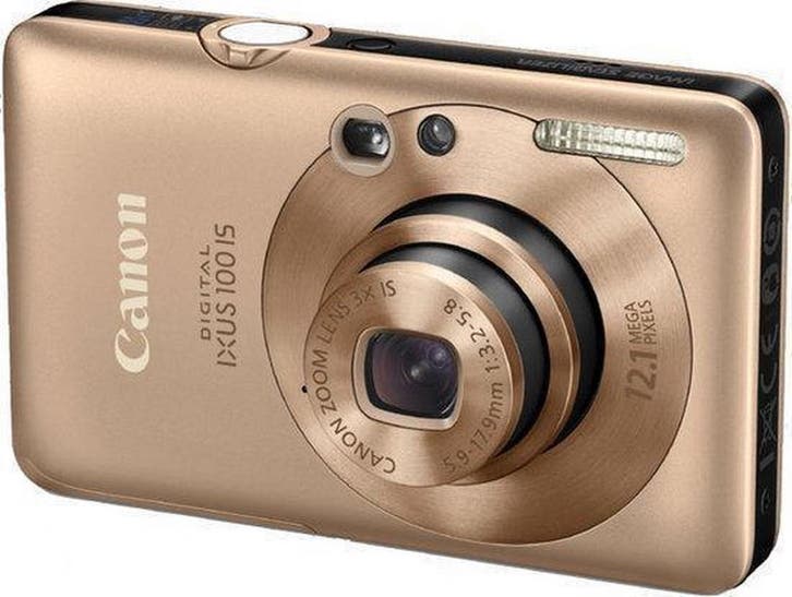 Canon IXUS 100 IS Digitale Compact Camera - Goud, Audio, Tv en Foto, Fotocamera's Digitaal, Zo goed als nieuw, Verzenden
