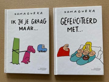 Kamagurka - 2 Absurdistische en Sarcastische Geschenkboekjes, Boeken, Verzenden, Zo goed als nieuw, Cartoons