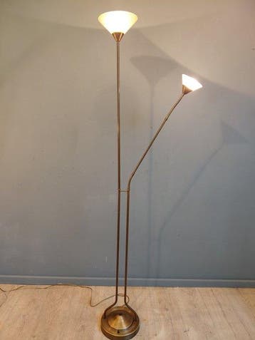 Staande lamp - Messing - Leeslamp - Uplichter