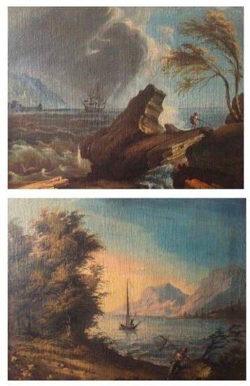 Francesco Fidanza (1747-1819), Werkplaats van - Paesaggi
