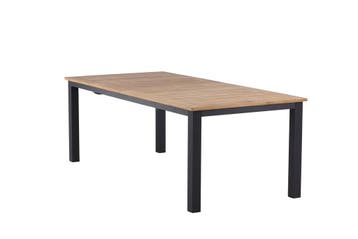 Uitschuifbare Tuintafel Ruben 225-320cm  Teak Zwart Outsider, Tuin en Terras, Verzenden, Nieuw