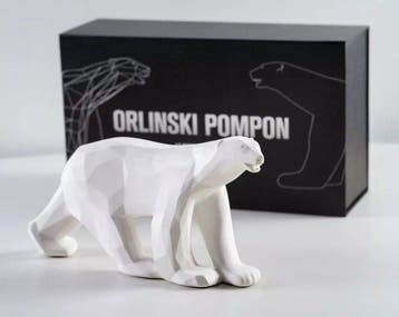 Richard Orlinski (1966) - Ours Pompon x Orlinski Blanc, Antiek en Kunst