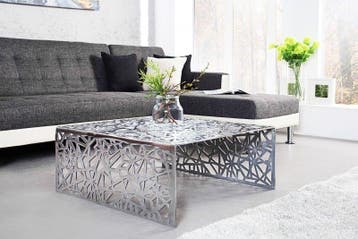 Handgemaakte salontafel ABSTRACT 60cm aluminium, Huis en Inrichting, Tafels | Salontafels, Ophalen of Verzenden, Nieuw