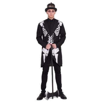 Skelet Colbert Heren – Zwart Halloween Jasje - Maat XL-XXL, Kleding | Heren, Carnavalskleding en Feestkleding, Ophalen of Verzenden