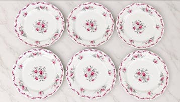 Limoges - 6 assiettes en porcelaine de Limoges, portant la