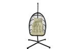 Egg Chair Design Zwart Beige | PE Rattan | Premium | OP=OP!, Tuin en Terras, Tuinstoelen, Ophalen of Verzenden, Nieuw, Wicker