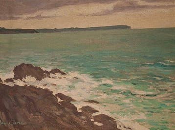 Janine Marcou (XX) - Bord de mer, Antiek en Kunst