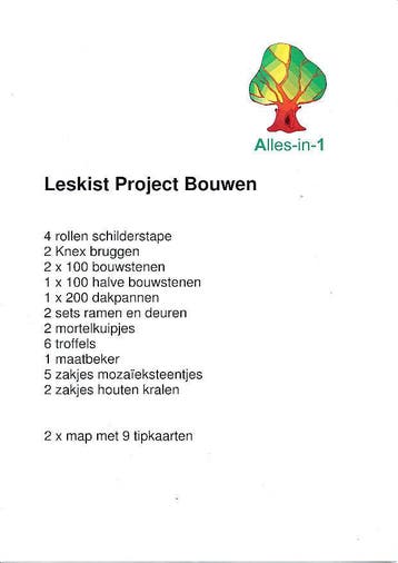 Alles-in-1 Leskist Project Bouwen voor 60 leerlingen (2010), Verzenden, Nieuw