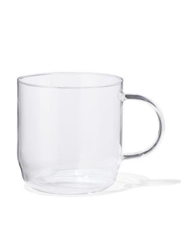 HEMA Cappuccinomok 440ml glas transparant, Huis en Inrichting, Keuken | Servies, Verzenden, Nieuw