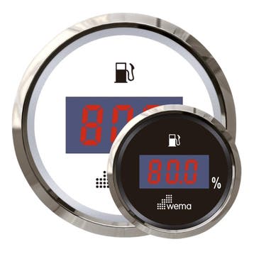 Wema Brandstofmeter Digitaal Silver Gauge Serie-Zwart, Ophalen of Verzenden, Nieuw