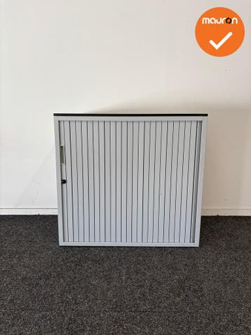 Roldeurkast - Basic - 74x80x45cm - grijs met metalen deuren, Werkplek, Ophalen of Verzenden, Gebruikt, Kast