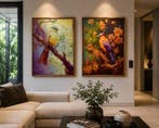 Fernando 100 x 70 cm - Pájaros de Primavera entre Flores y, Antiek en Kunst, Kunst | Schilderijen | Modern