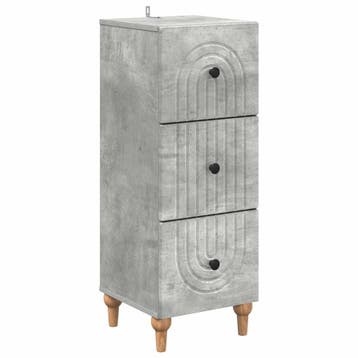 vidaXL Ladenkast Betongrijs 33 x 34,5 x 90 cm Bewerkt hout, Verzenden, Nieuw