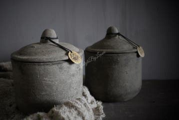 Mooie stenen pot met deksel Old barn 16 x 15 cm, Ophalen of Verzenden, Nieuw