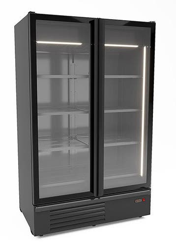 Koelkast 2 Glasdeuren Zwart 1200L, Verzenden, Nieuw in verpakking, Koelen en Vriezen
