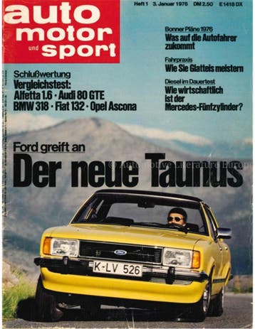 1976 AUTO MOTOR UND SPORT 01 DUITS, Nieuw, Author