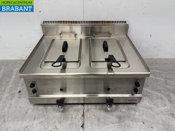 RVS Combisteel Dubbele Friteuse 2 x 8 liter GAS Horeca, Ophalen of Verzenden, Gebruikt