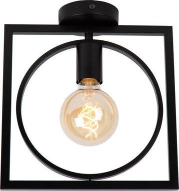 Lucide SUUS - Plafonnière (Plafondlamp) - 1xE27 - Zwart, Verzenden, Zo goed als nieuw, Metaal