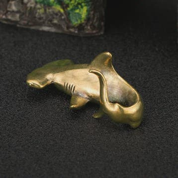 Vintage Messing Hamerhaai Figuur - Decoratief Miniatuur Zeed, Verzenden, Nieuw