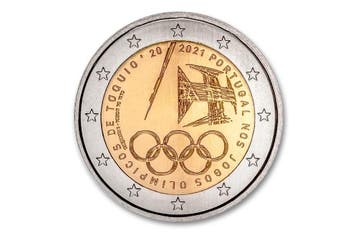 2 euro Olympisch Comité Portugal 2021 - Portugal, Postzegels en Munten, Verzenden