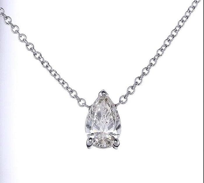 Zonder minimumprijs - Ketting met hanger - 14 karaat Witgoud, Sieraden, Tassen en Uiterlijk, Antieke sieraden