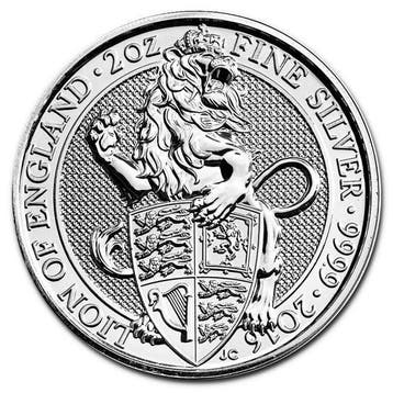 Verenigd Koninkrijk. 5 Pounds 2016 2 oz £5 GBP UK Silver