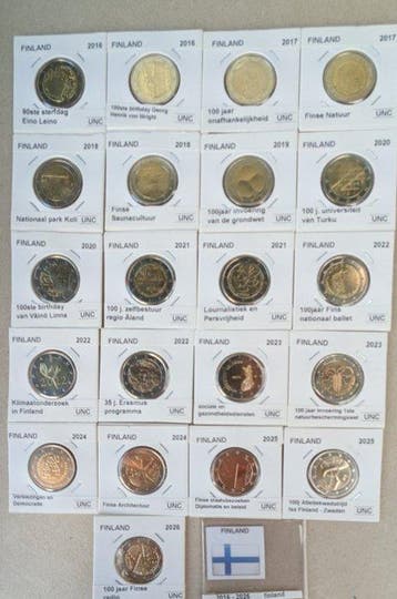 Finland. 2 Euro 2016/2026 (21 munten) (Zonder minimumprijs)