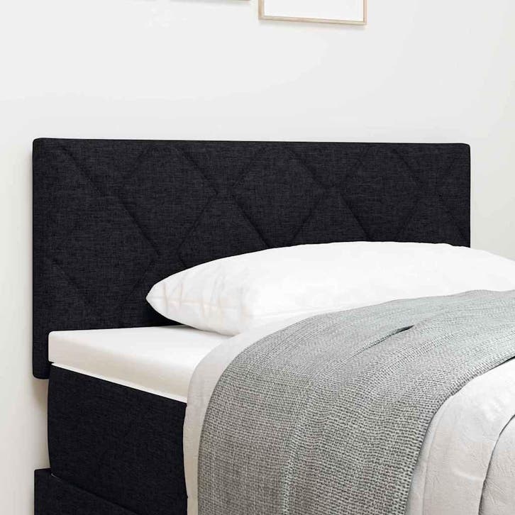 vidaXL LED Hoofdbord Zwart 100 cm Stof, Huis en Inrichting, Slaapkamer | Bedden, Zwart, Nieuw, Stof, Verzenden