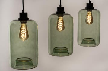 Rietveld-Hanglampen-Groen-Glas, Verzenden, Nieuw