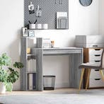 vidaXL Bureau met plank Grijs Sonoma 100 x 40 x 90 cm, Verzenden, Nieuw