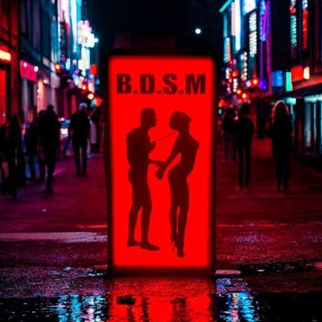 Amsterdam Red-lights District B.D.S.M lighted advertising, Antiek en Kunst