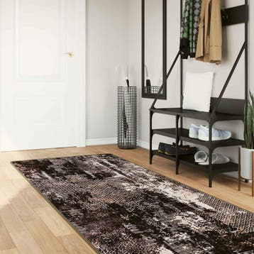 vidaXL Vloerkleedloper MARSA Zwart en Wit 100 x 350 cm, Verzenden, Nieuw, Zwart