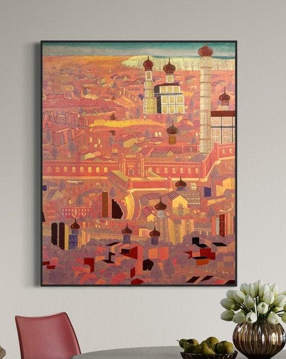 Adarsh Sinha - The Ancient City, Antiek en Kunst, Kunst | Schilderijen | Modern
