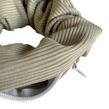 Haarspullen Scrunchie Met Rits - Grijsgroen, Ophalen of Verzenden, Nieuw, Overige typen