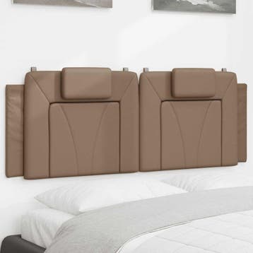 vidaXL Hoofdbordkussen Viana 120 cm kunstleer, Verzenden, Nieuw, Bruin, Overige materialen
