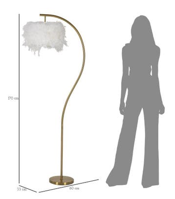 VLOERLAMP SEMI BOOG CM 60X33X170 - 1712740000, Huis en Inrichting, Ophalen of Verzenden, Nieuw