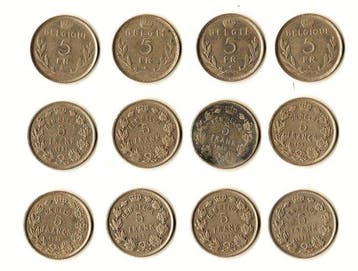 België. Albert I / Leopold III. 5 Francs 1930/1937 - Très