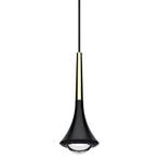 Pendellamp Bolinus - slanke LED hanglamp met bolle lens -, Nieuw, Ophalen of Verzenden, Glas, Modern